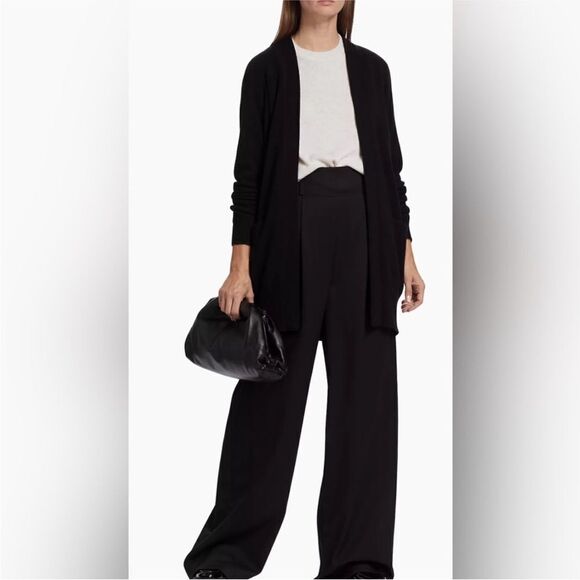 Vince NWT Cashmere Open Cardigan In Black Size M - Picture 3 of 12